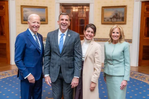 Sam and Jessica with the Bidens